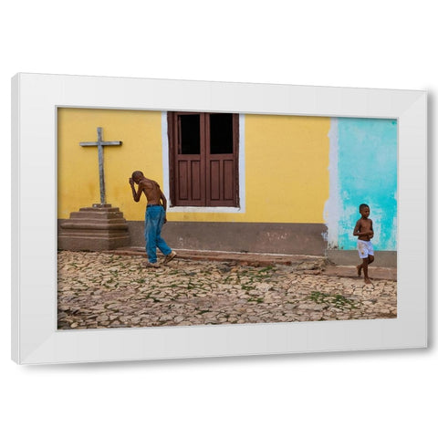 Life Goes On White Modern Wood Framed Art Print by Khataw, Ali