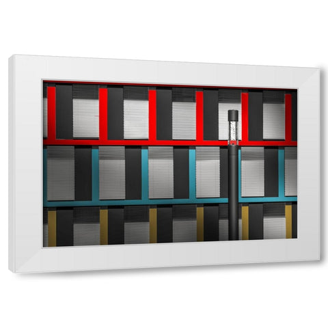 FaAsade Graphic | Play Of Colors White Modern Wood Framed Art Print by Ruckert, Stephan