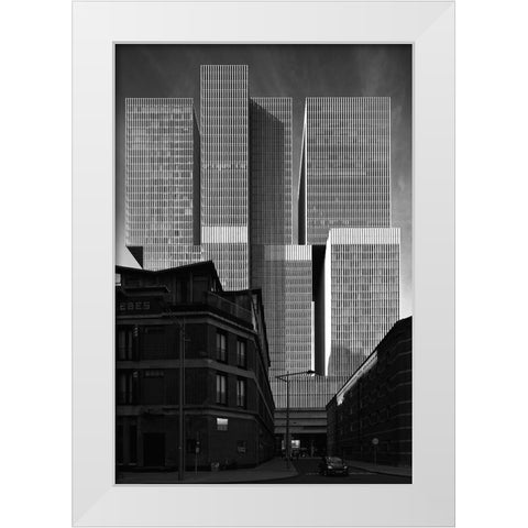 De Rotterdam White Modern Wood Framed Art Print by Echteld, Michael