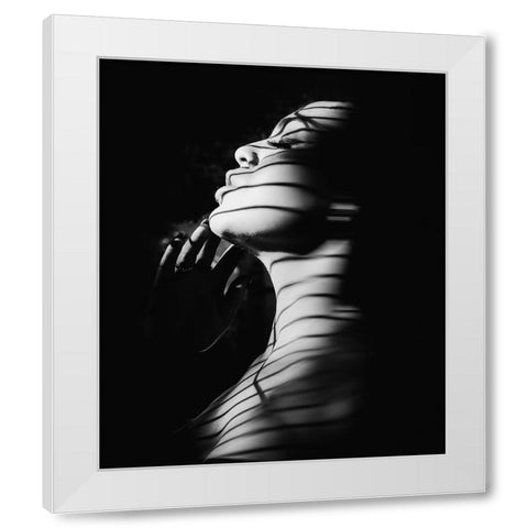 Ritratto Di Manuela White Modern Wood Framed Art Print by Fidanza, Toni