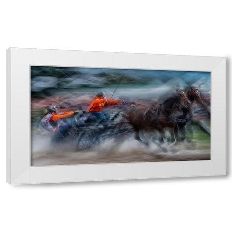 Race 2 White Modern Wood Framed Art Print by Malovrh, Milan