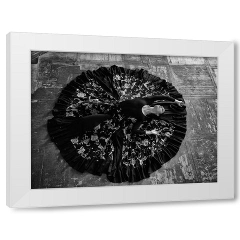 Untitled White Modern Wood Framed Art Print by Kapsha, Eduards