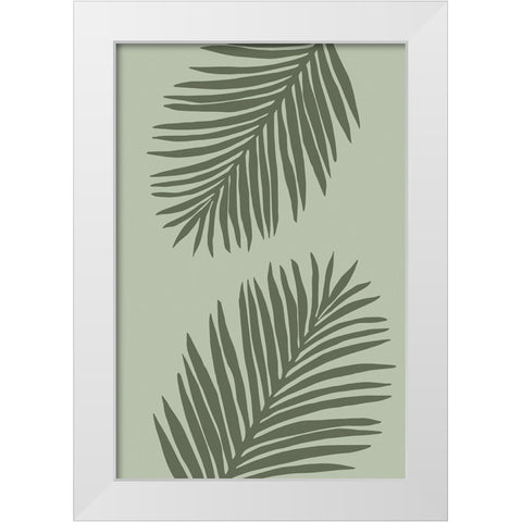Leaves 003 White Modern Wood Framed Art Print by Pictufy Studio