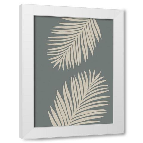 Leaves 004 White Modern Wood Framed Art Print by Pictufy Studio