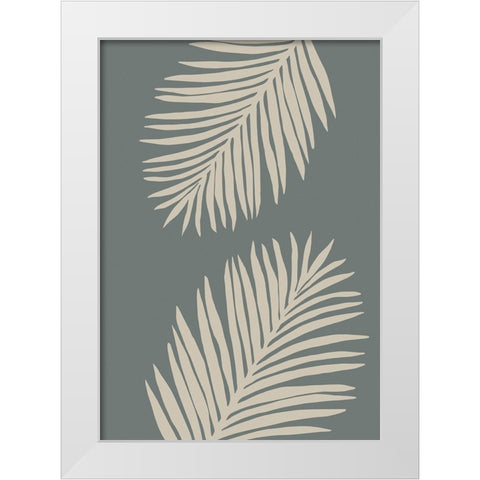 Leaves 004 White Modern Wood Framed Art Print by Pictufy Studio