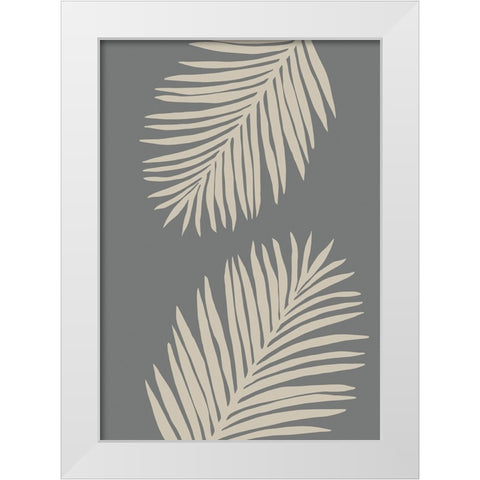Leaves 005 White Modern Wood Framed Art Print by Pictufy Studio