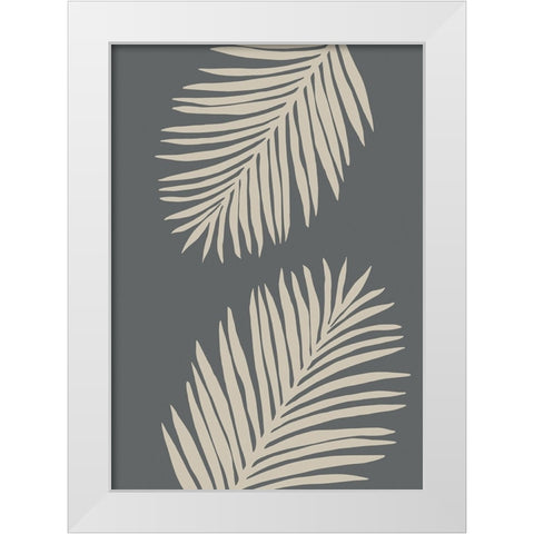 Leaves 006 White Modern Wood Framed Art Print by Pictufy Studio
