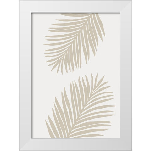 Leaves 009 White Modern Wood Framed Art Print by Pictufy Studio