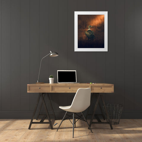 Stay Tuned White Modern Wood Framed Art Print by Sobhi, Ahmed