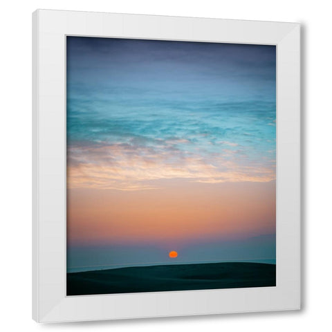 Dune In Japan 01 White Modern Wood Framed Art Print by Ideharayuki