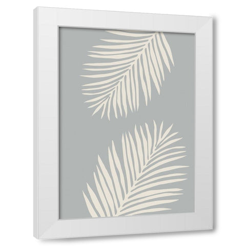 Leaves 008 White Modern Wood Framed Art Print by Pictufy Studio