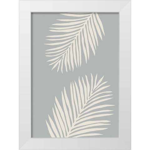 Leaves 008 White Modern Wood Framed Art Print by Pictufy Studio