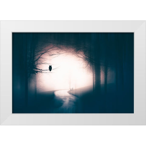 Accompanied White Modern Wood Framed Art Print by Erika, Eros