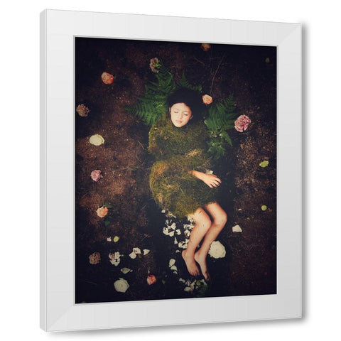 It Starts In The Woods White Modern Wood Framed Art Print by Margau, Delphine