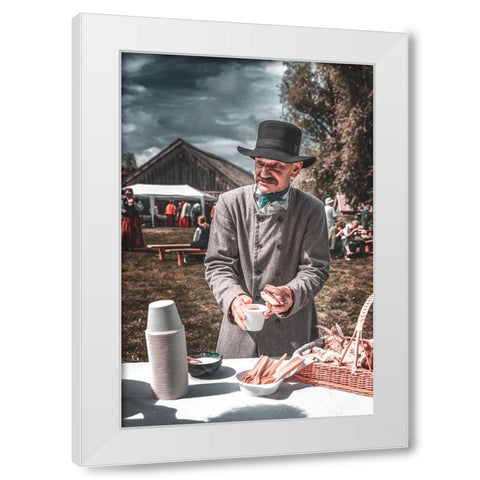The Son Of The Nations White Modern Wood Framed Art Print by Kaprano, Normunds