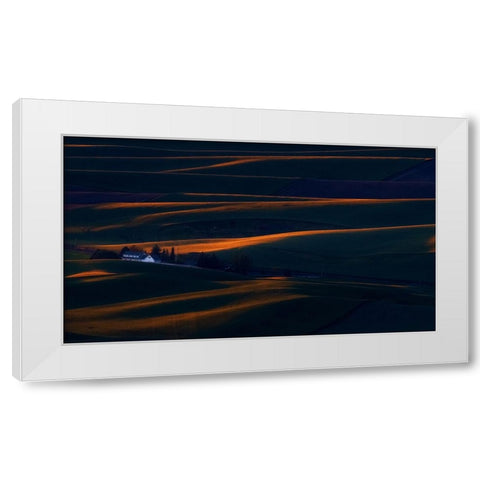 EobcÂ”D White Modern Wood Framed Art Print by Fengying Long