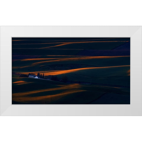 EobcÂ”D White Modern Wood Framed Art Print by Fengying Long