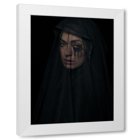 Pain White Modern Wood Framed Art Print by Nour Mohahammadi, Roya