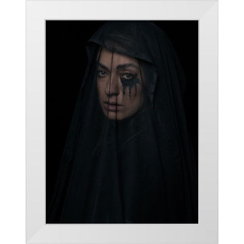 Pain White Modern Wood Framed Art Print by Nour Mohahammadi, Roya