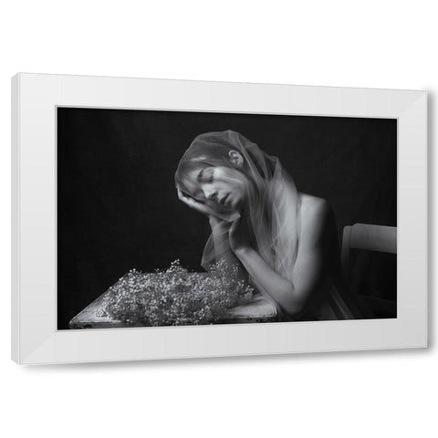 When I Dream Of You White Modern Wood Framed Art Print by Franke, Ruth
