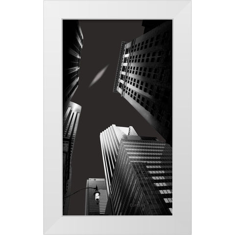 Bank Band White Modern Wood Framed Art Print by Lilizaimu, Cintia