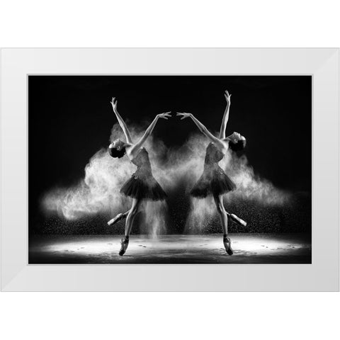 Double Bends White Modern Wood Framed Art Print by Bunjamin (Abe), Antonyus