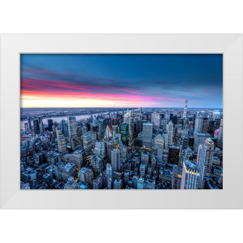 Nyc Skyline White Modern Wood Framed Art Print by Sowter, Ashley