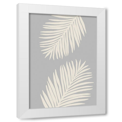Leaves 009 White Modern Wood Framed Art Print by 1x Studio