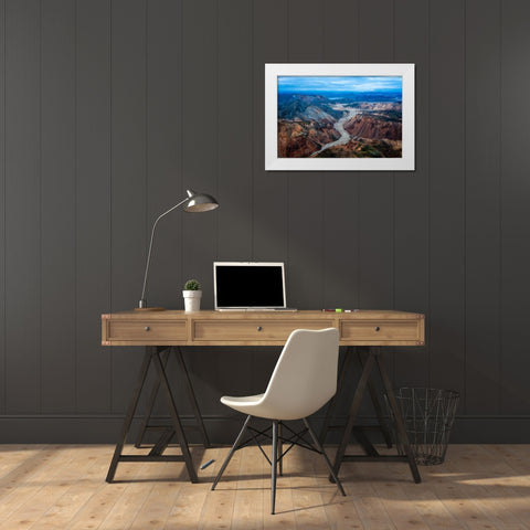 Landmannalaugar White Modern Wood Framed Art Print by Bian, James