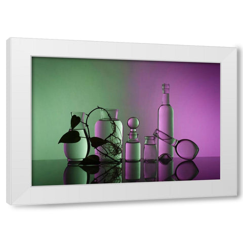 Botany White Modern Wood Framed Art Print by Perfoncio, Margareth