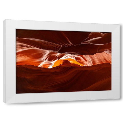 Antelope Canyon White Modern Wood Framed Art Print by Huang, Johnson