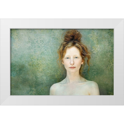 Lucy I White Modern Wood Framed Art Print by Kenp