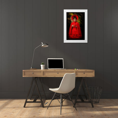 Tea Ceremny Japan White Modern Wood Framed Art Print by Chattopadhyay, Debasish