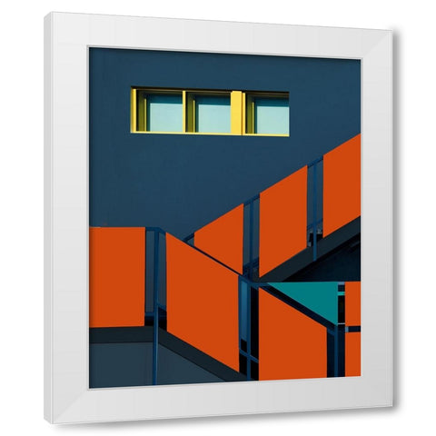 Facade - Downtown Los Angeles California White Modern Wood Framed Art Print by Orbach, Arnon