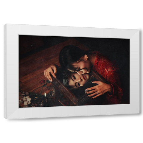 Ngaca White Modern Wood Framed Art Print by Abdillah, Djayent
