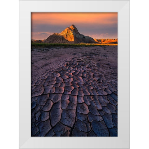 Cracking Beauty 2 White Modern Wood Framed Art Print by P., Ruiqing
