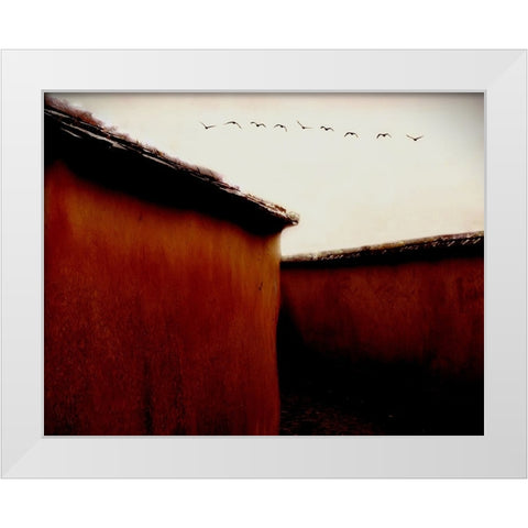 Leaving For Winter White Modern Wood Framed Art Print by Thomas, Gareth