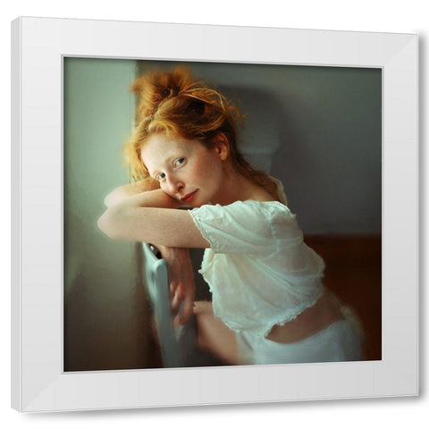 Lucy II White Modern Wood Framed Art Print by Kenp