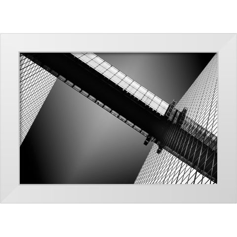 Diagonal Crossing White Modern Wood Framed Art Print by Van Son, Greetje