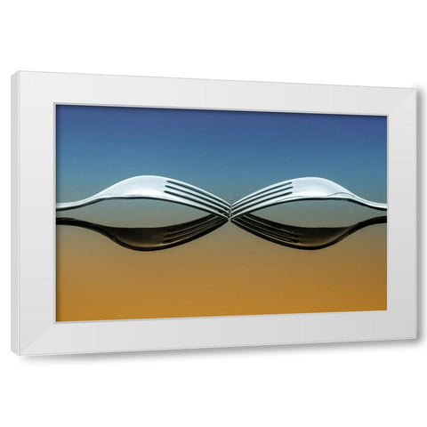 Forkart White Modern Wood Framed Art Print by Zimmermann, Urs