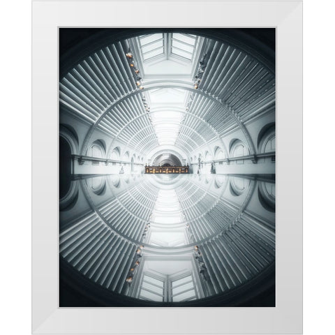 X White Modern Wood Framed Art Print by George, David