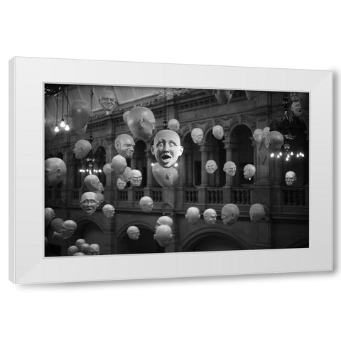 Expressions White Modern Wood Framed Art Print by Castoldi, Stefano