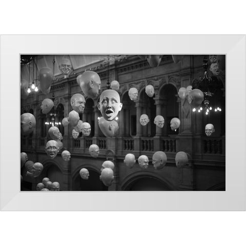 Expressions White Modern Wood Framed Art Print by Castoldi, Stefano