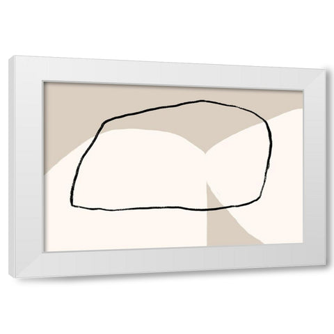 Abstractions No 1 White Modern Wood Framed Art Print by uplusmestudio