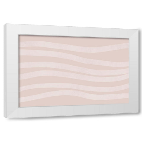 Simple Lines No 1 White Modern Wood Framed Art Print by uplusmestudio