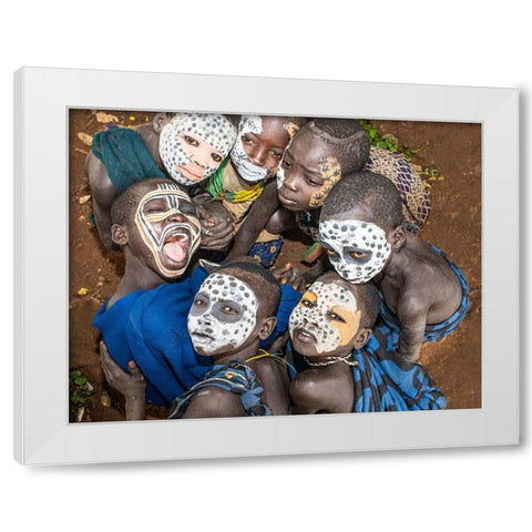 Having Fun White Modern Wood Framed Art Print by Wiener, Iris