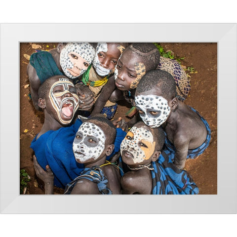 Having Fun White Modern Wood Framed Art Print by Wiener, Iris