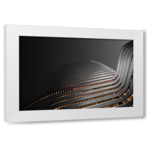 The Wave White Modern Wood Framed Art Print by Endermann, Rolf