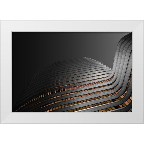 The Wave White Modern Wood Framed Art Print by Endermann, Rolf