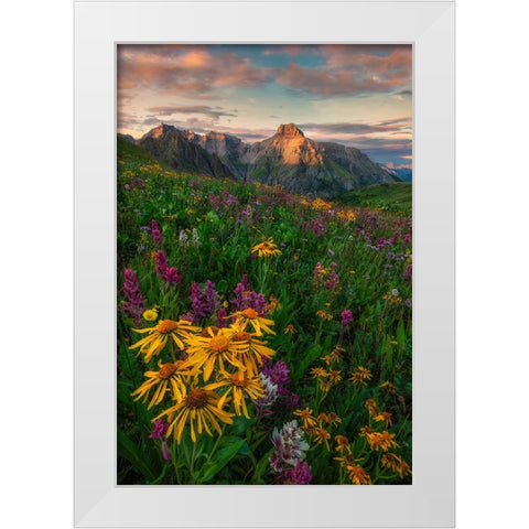 Colorful Season White Modern Wood Framed Art Print by Xu, Mei